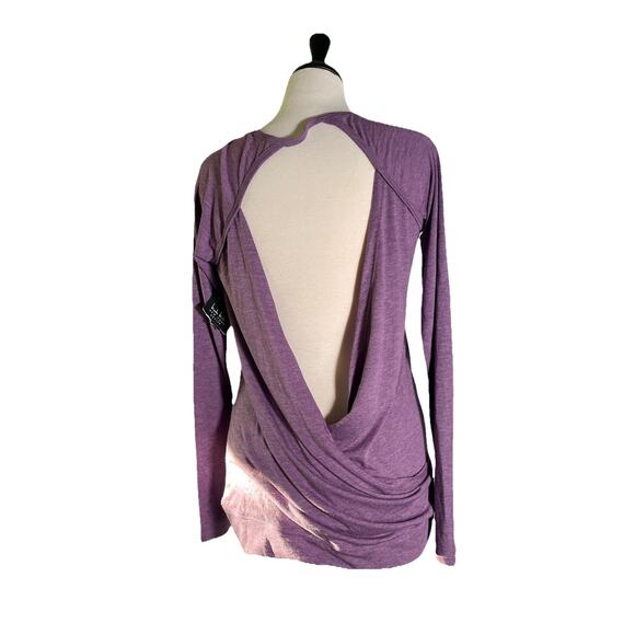 Nicole Miller Active Heather Plum Surplus Back With Keyhole Women’s M - Picture 6 of 6